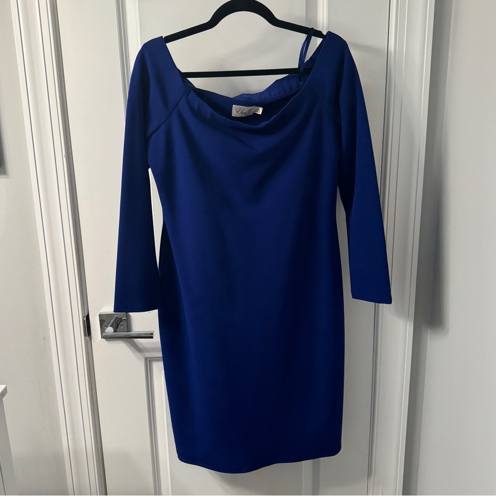 Eliza J Off-The-Shoulder Long Sleeve Dress